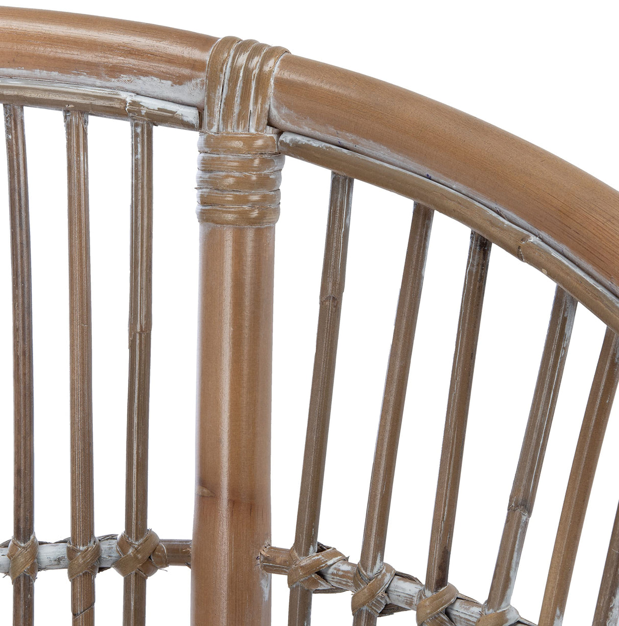 Home Collection Olivia Grey Rattan Cushion Accent Chair, 0, White Washed/White