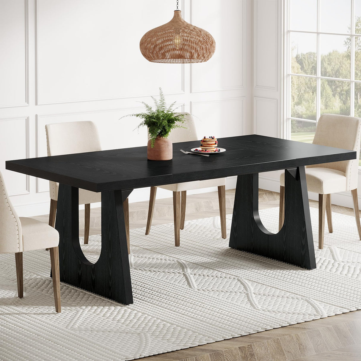 70.9-Inch Dining Table for 6-8 People - Modern Rectangular Kitchen Table
