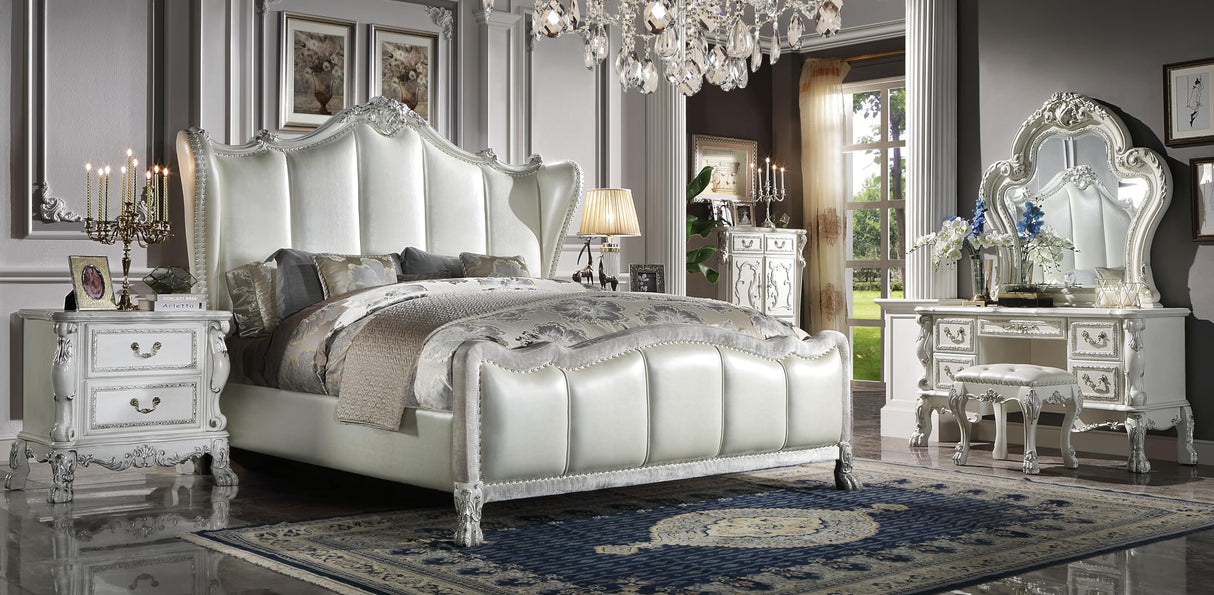 2-Drawer Rectangular Wood Nightstand