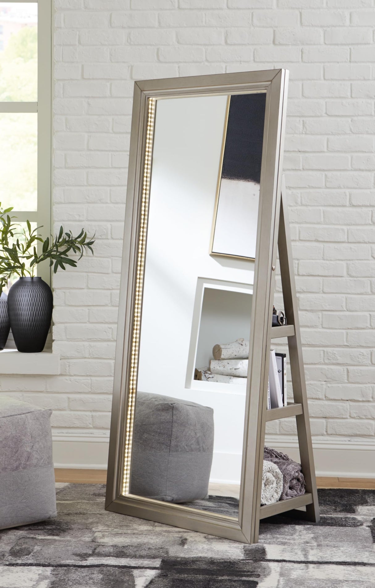Evesen Casual Full Length Lighted Floor Standing Mirror
