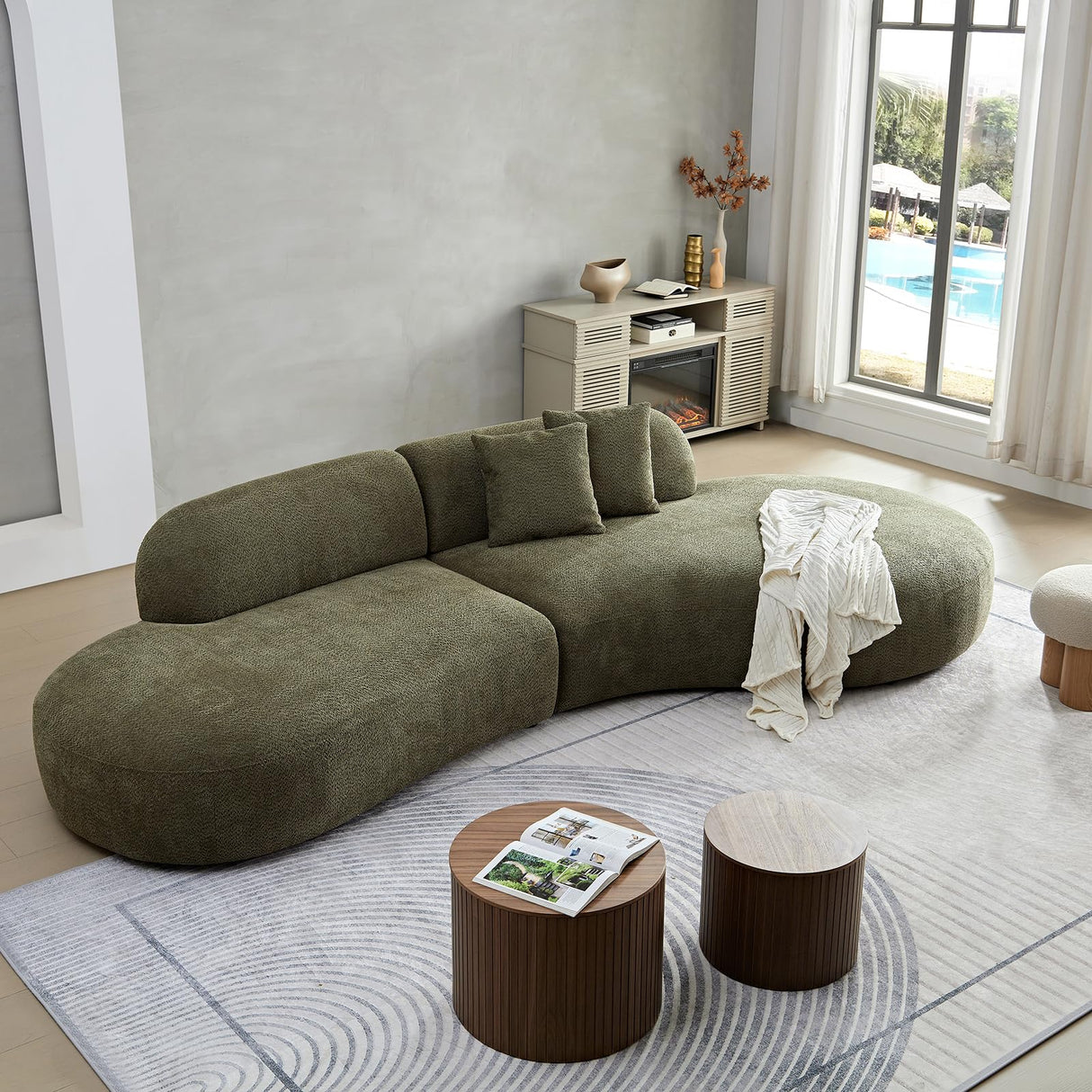 Modular Sectional Sofa,135.4" Oversized Curved Couch