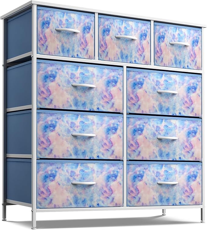 Dresser with 9 Drawers - Furniture Storage Chest for Kidās, Teens, Bedroom, Nursery