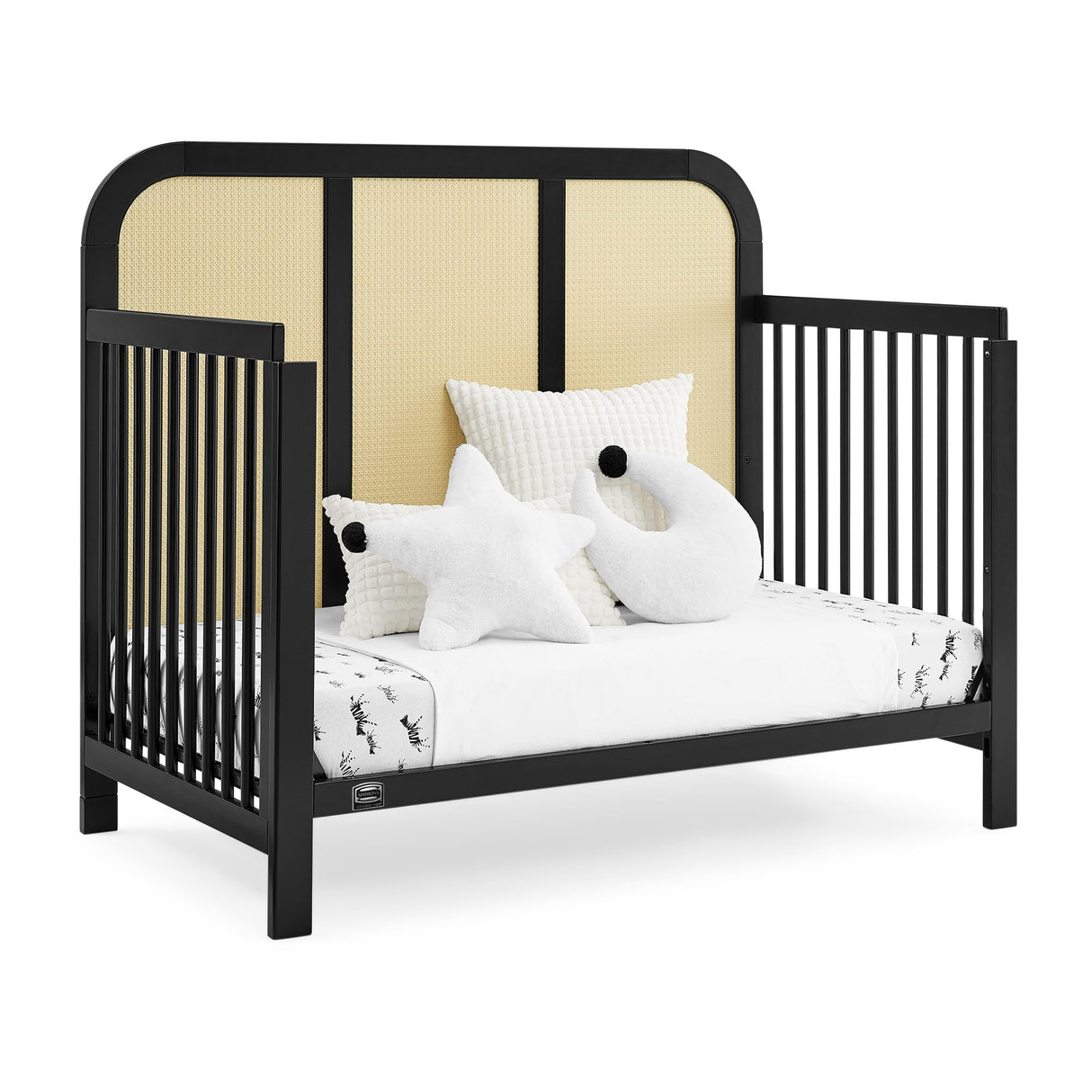 Theo 6-in-1 Convertible Crib - Greenguard Gold Certified, Black/Textured Almond