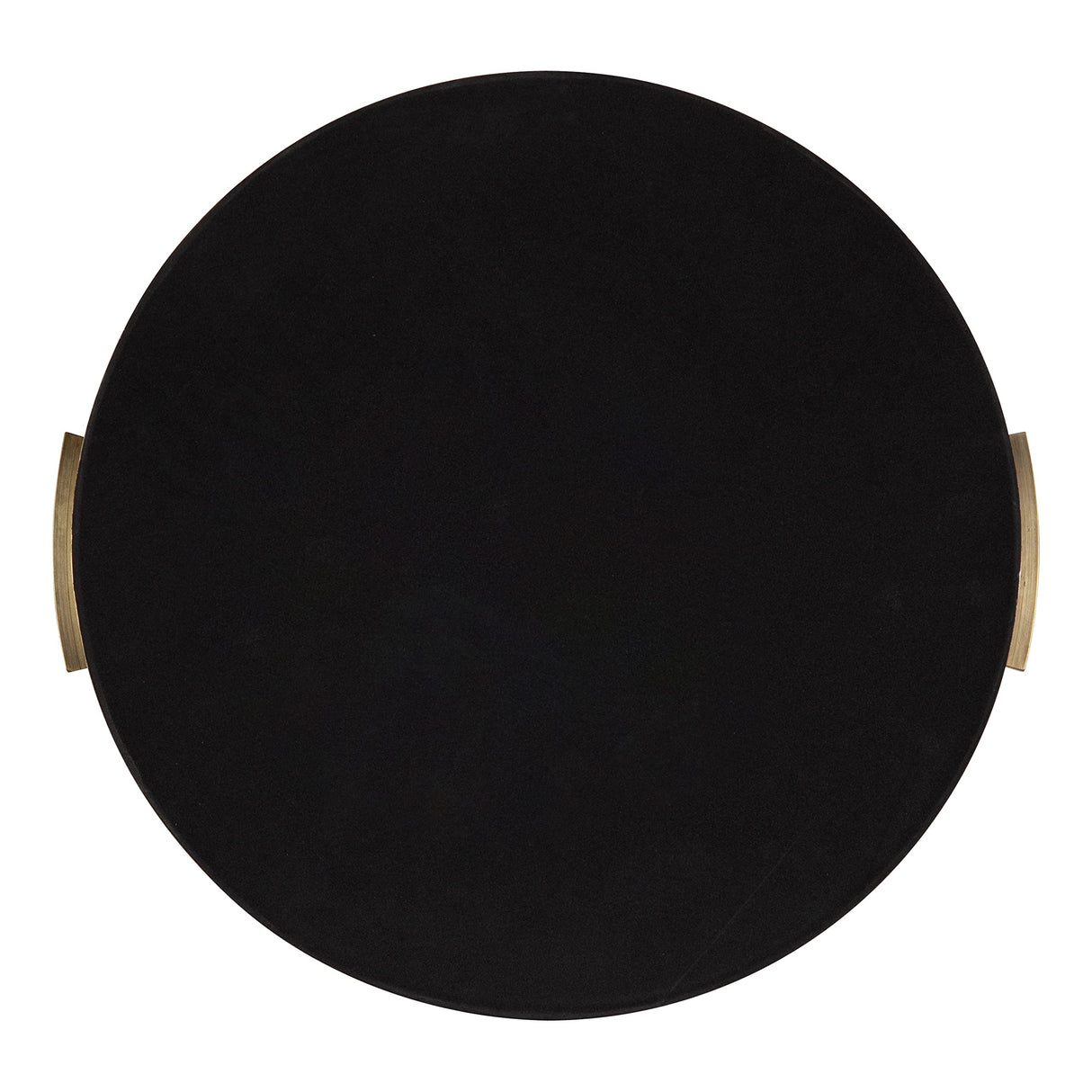 Samana Modern Glam Round Metal Tray, 17 Inch Diameter, Antique Brass