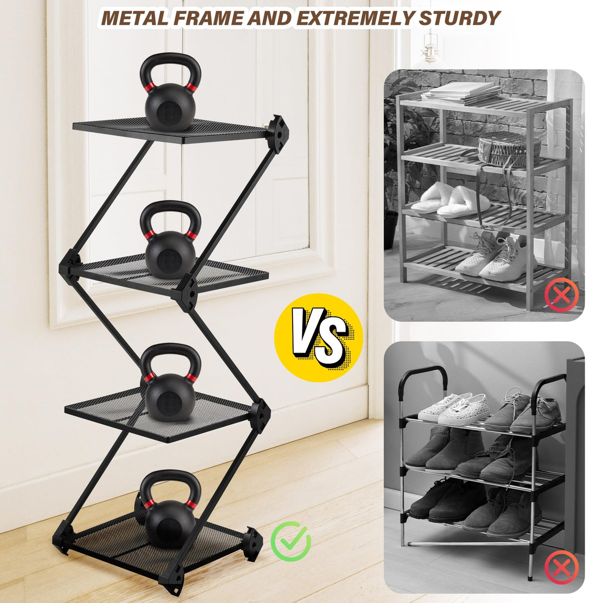ZenStack 4-Tier Metal Corner Shelf