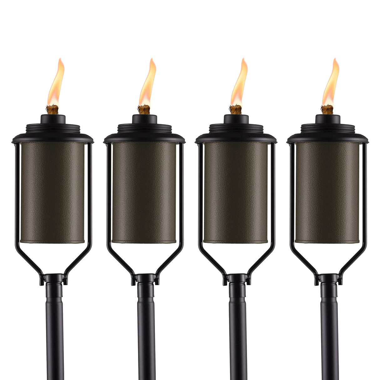Easy Install 4-Pack Simply Metal Torches – Bronze Decorative Outdoor Lighting