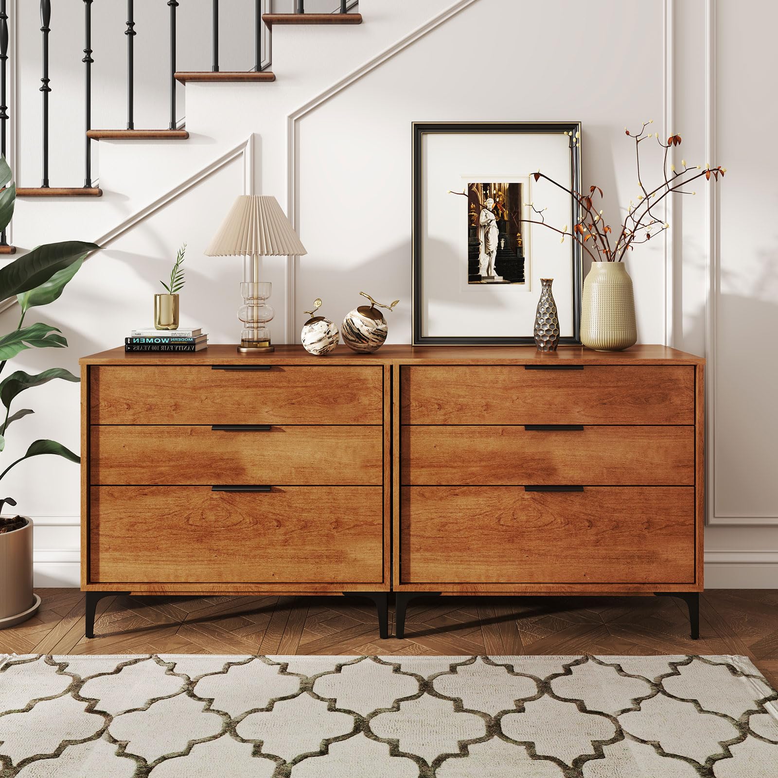 3-Drawer Dresser for Bedroom, Multipurpose Chest of Drawers