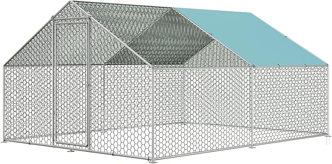 PredaSafe Walk-In Chicken Coop – Predator Proof Wire Mesh & Spire Roof