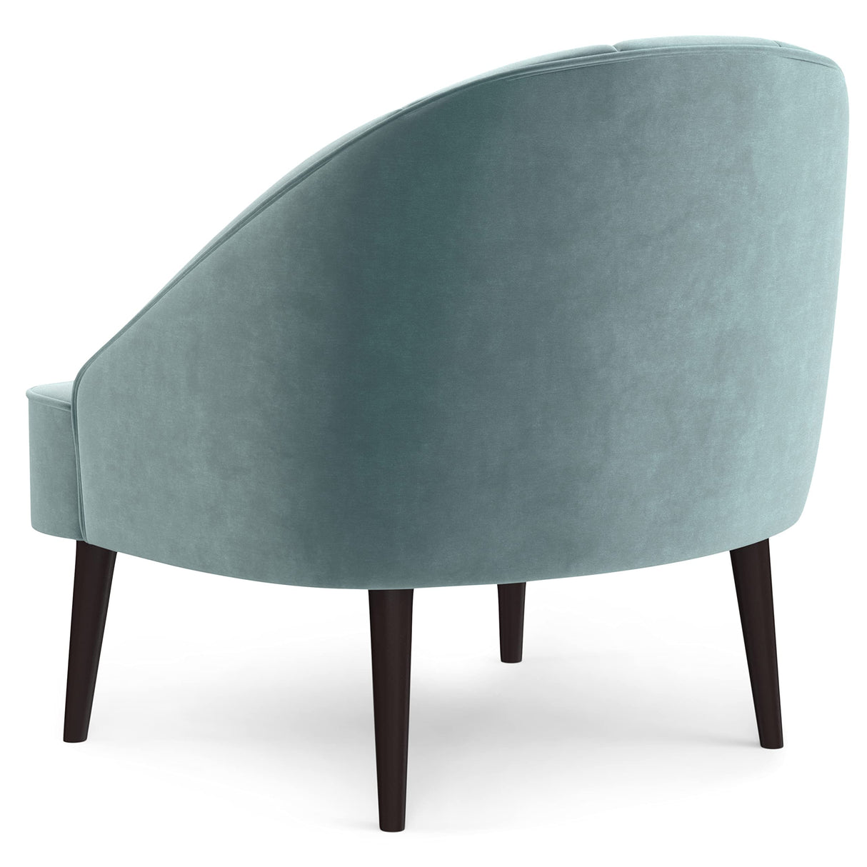 Harrah 33 Inch Wide Contemporary Accent Chair in Seafoam Blue Velvet fabric, For the Living and Family Room