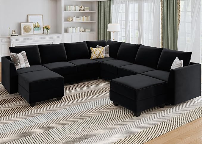 U Shaped Couch with Storage Oversized Modular Sectional Sofa Couch for Living Room