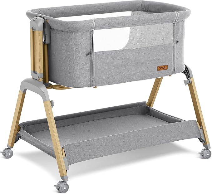 3 in 1 Baby Bassinet, Rocking Bassinets with Comfy Mattress and Wheels