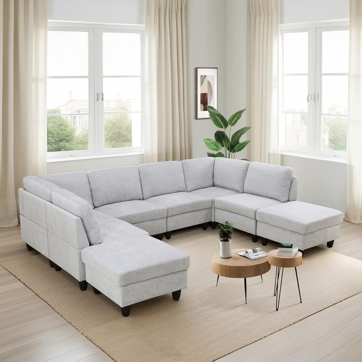 Oversized Modular Sectional Couches for Living Room