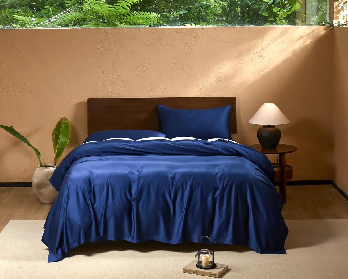 King Sheets Set,Luxuriously 400 Thread Count Organic Rayon Derived from Bamboo