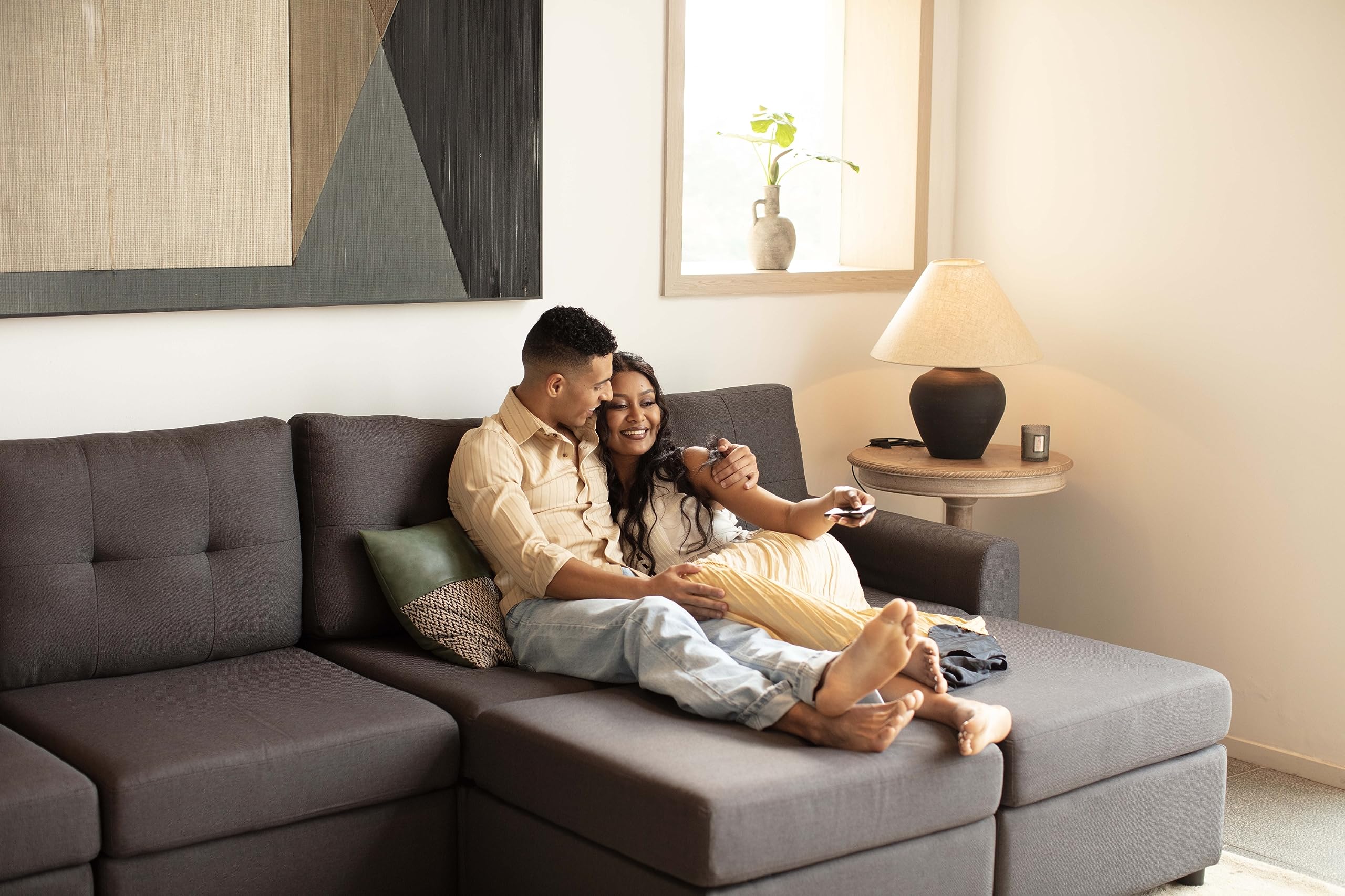 Oversized Modular Sofa, Rubik III 4 Seat Modular Sectional Couch