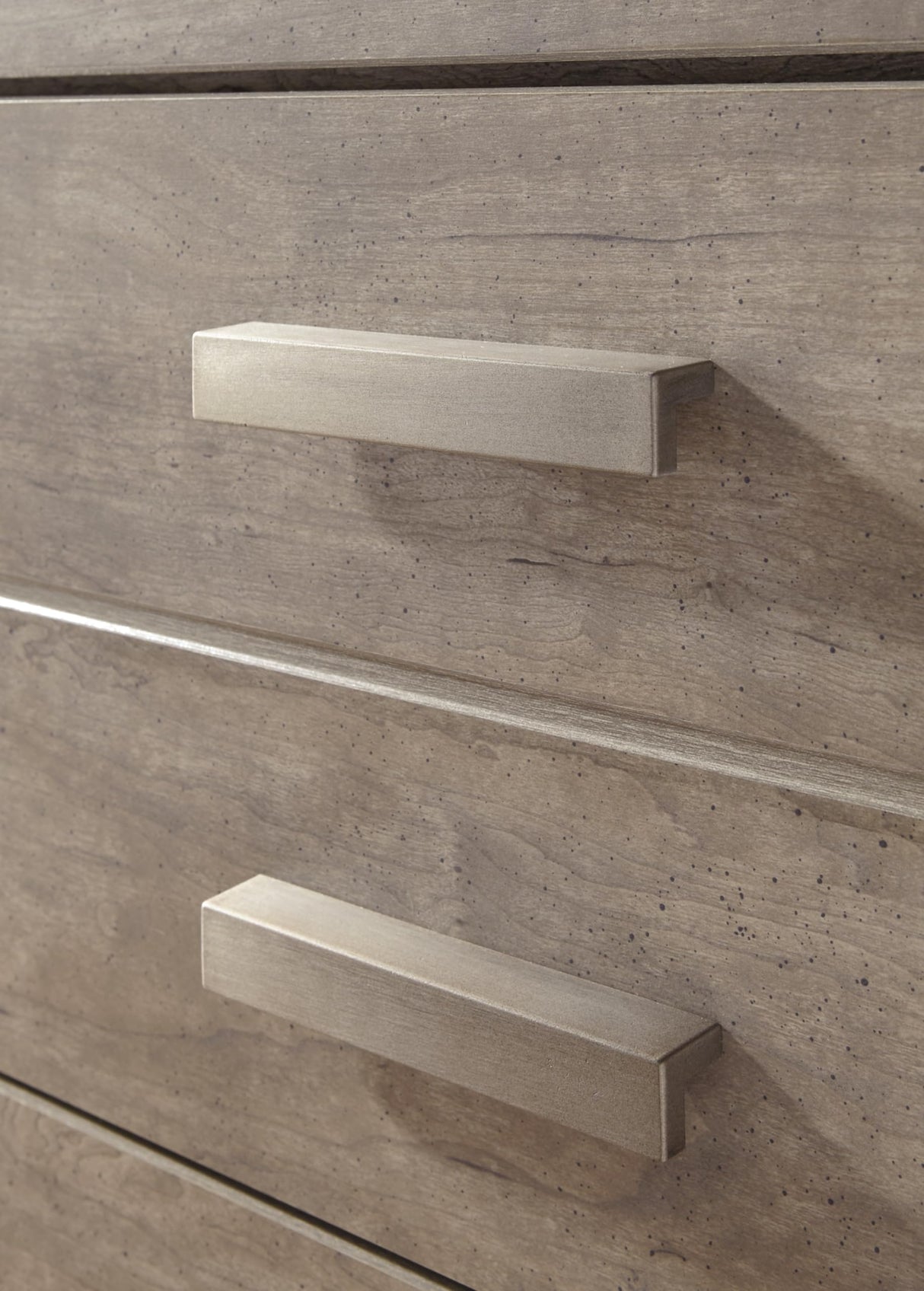 Culverbach Modern 2 Drawer Nightstand with 2 USB Charging Stations, 24.37" Tall, Weathered Gray