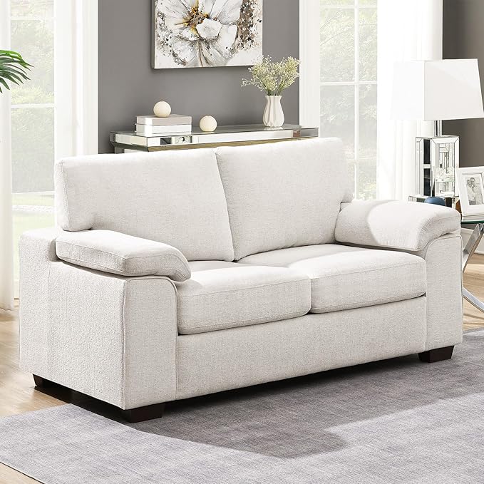91.3" Modern Sofa Couch for Living Room,Chenille Upholstered Loveseat Sofa