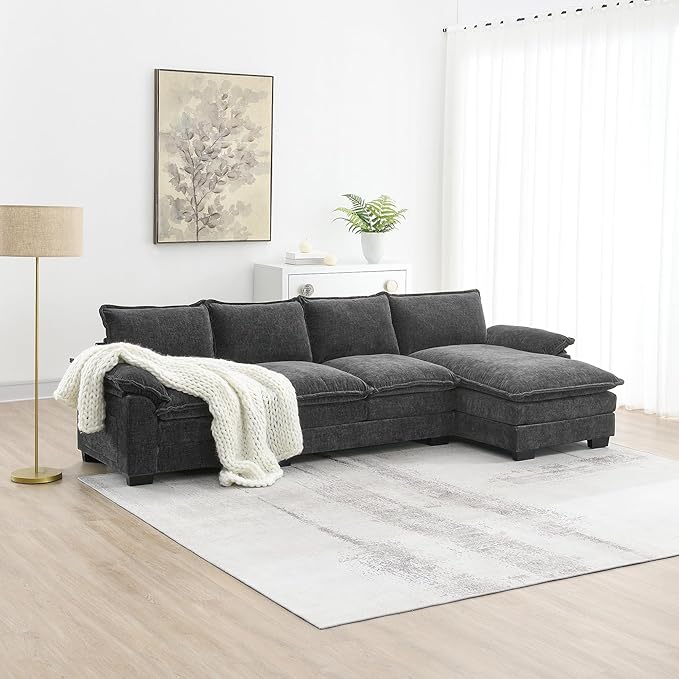 Fanye L-Shaped Modular Sectional Sofa with Reversible Wide Chaise – 3 Colors