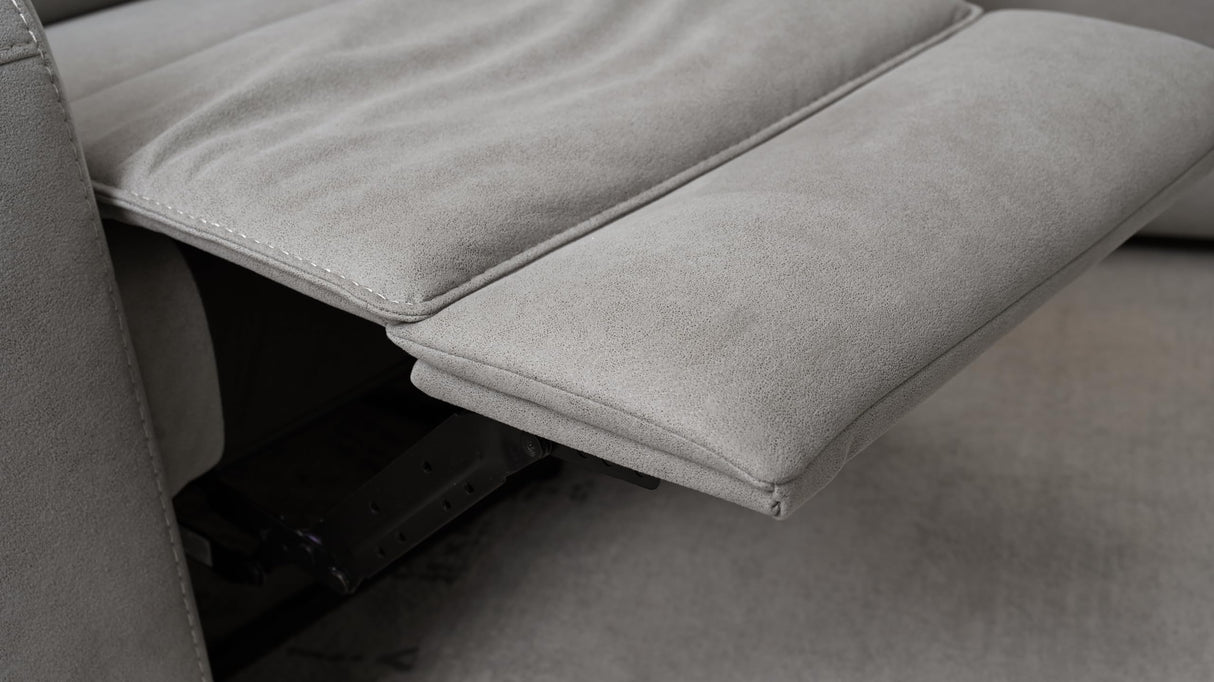 Margaret 2PC Fabric Manual Reclining Sofa and Recliner, Gray