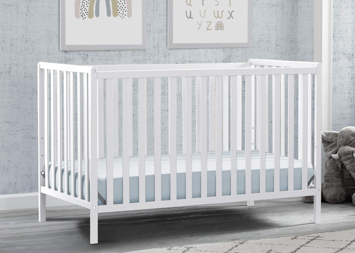 Heartland 4-in-1 Convertible Crib - Greenguard Gold Certified, Bianca White