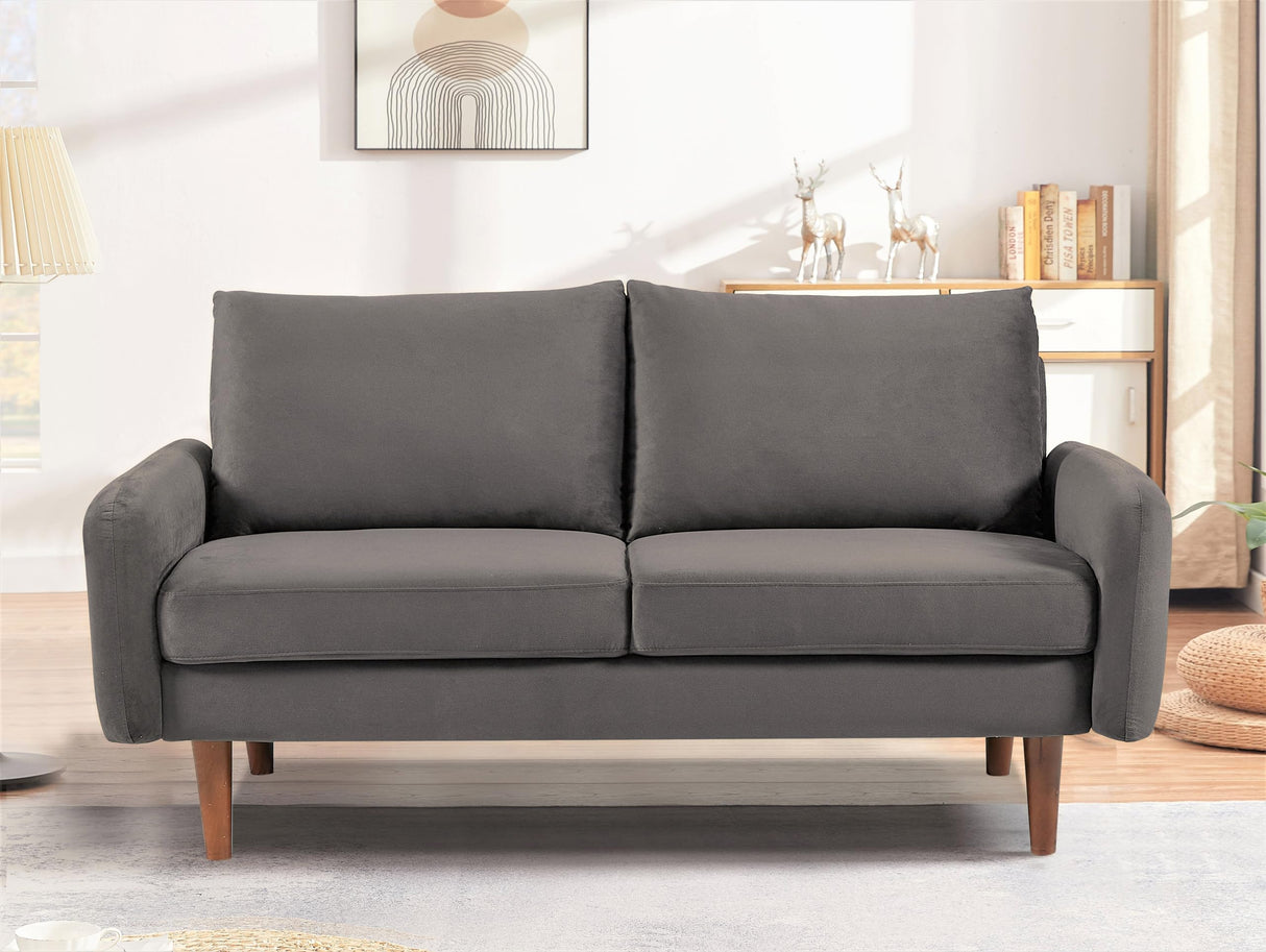 Velvet Loveseat Sofa for Modern Living Rooms and Compact Spaces