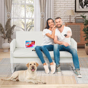 51” Small Loveseat Sofa for Small Spaces, Comfy Beige Couch with 2 USB Ports