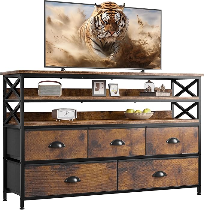 Dresser TV Stand up to 55 Inch for Bedroom Entertainment Center