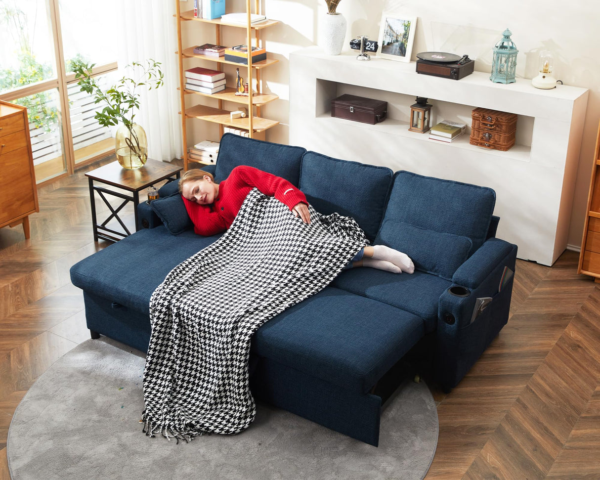 Sofa Bed Sleeper Pull Out 2 in 1 Sectional Sleeper Sofa