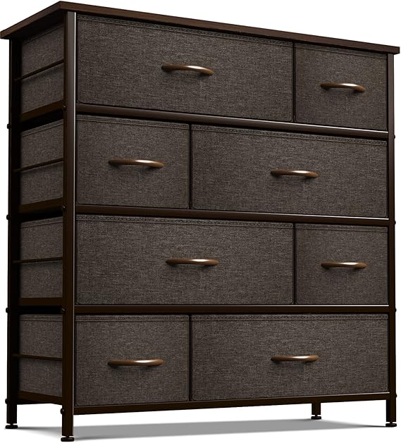 Dresser for Bedroom with 8 Drawers - Tall Chest Storage Tower