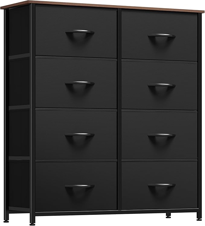 Bedroom, Fabric Dresser with 8 Drawers,Tall Dresser,Chest of Drawers for Closet