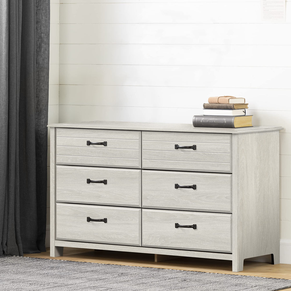 Ulysses 6-Drawer Double Dresser, Winter Oak