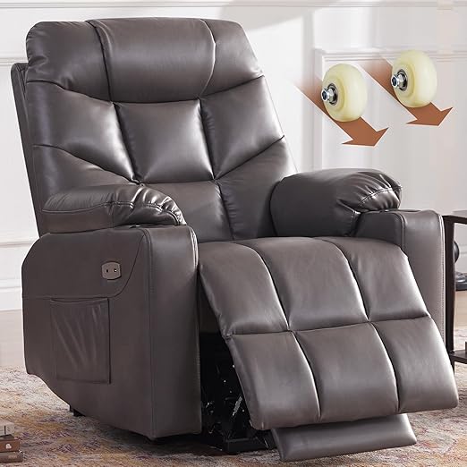MotionEase Dual Motor Lift Recliner – with Heat, Massage & Wheels for Seniors