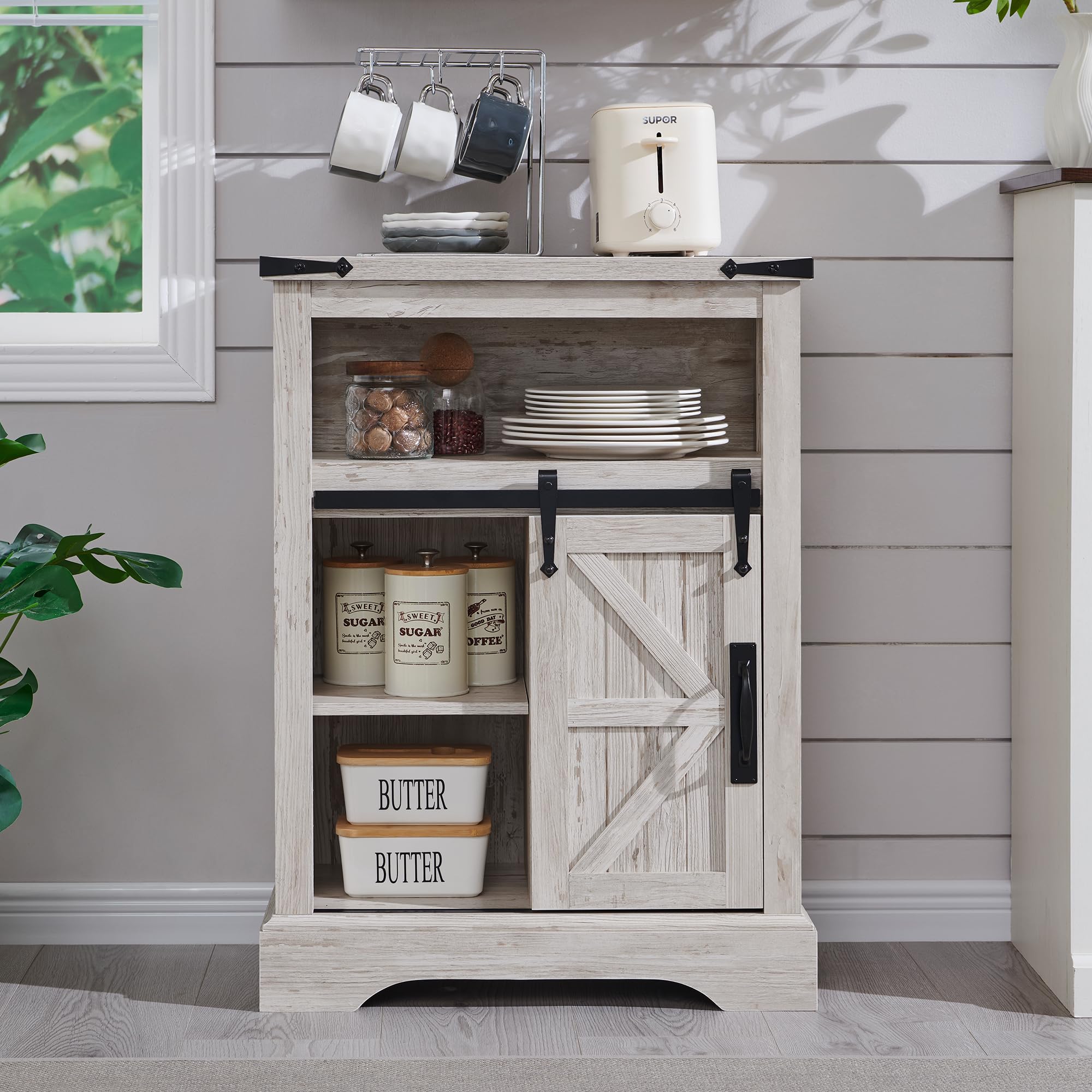 Bathroom Floor Cabinet, Farmhouse Small Storage Cabinet