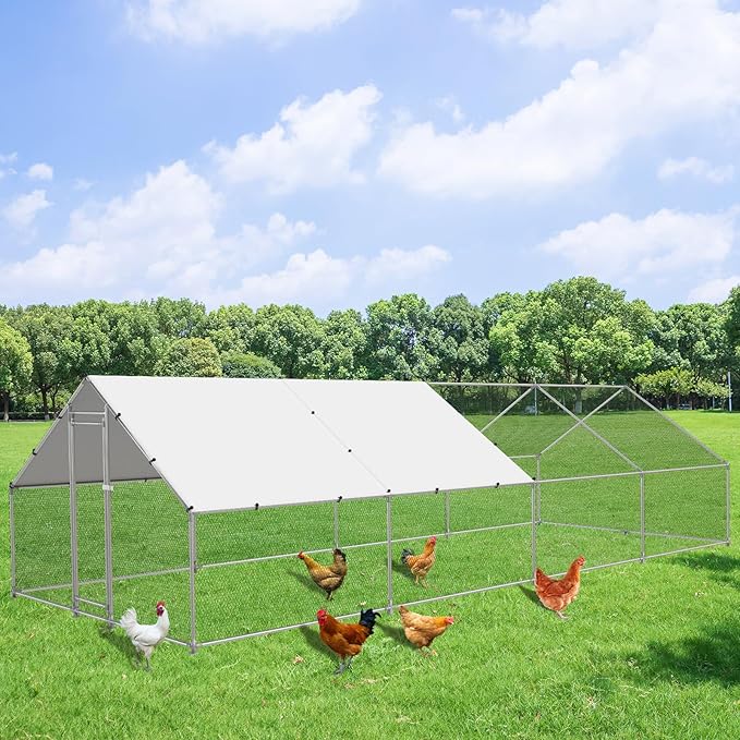 CoopGuard Heavy-Duty Walk-In Chicken Coop with UV Cover