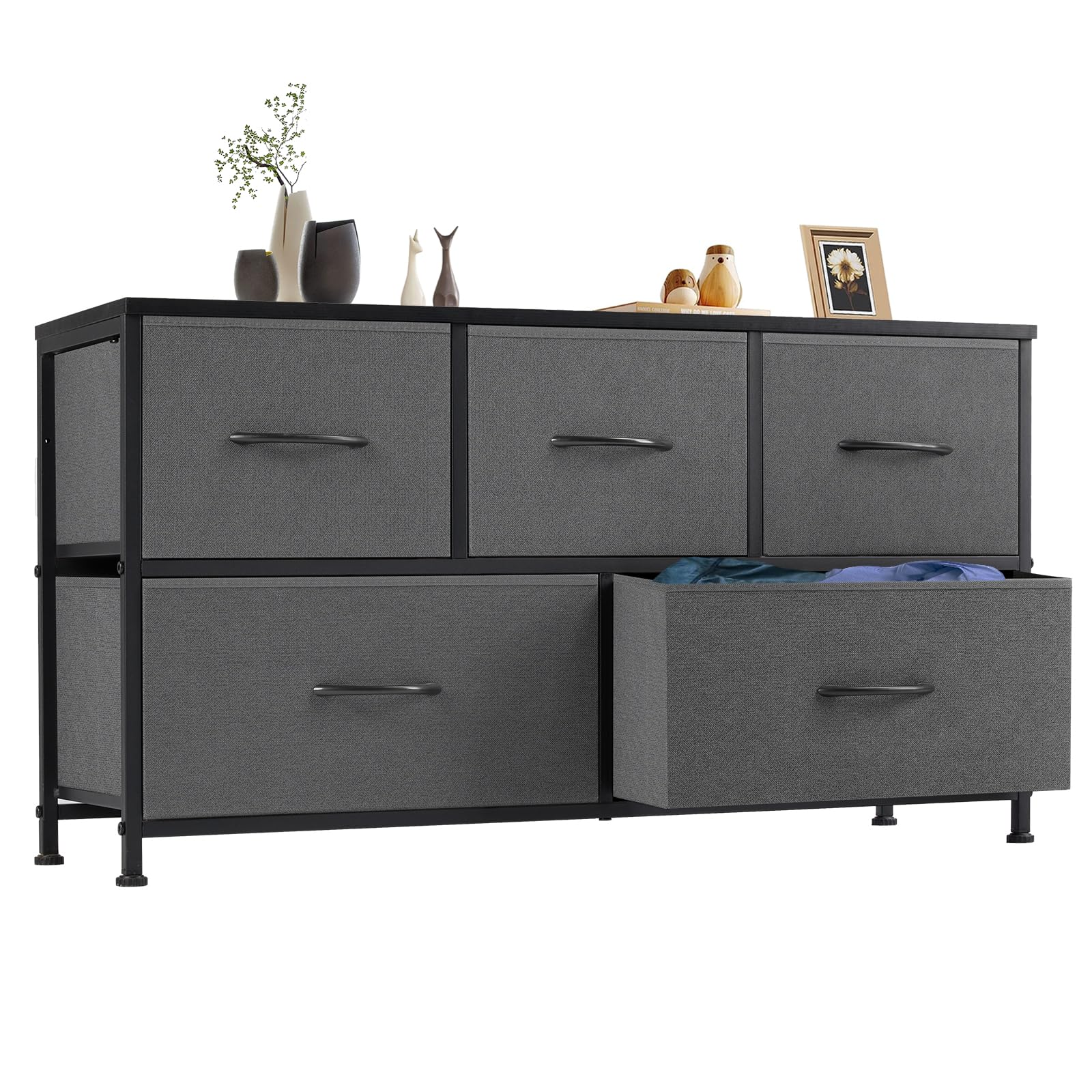 Dresser, Dresser for Bedroom Furniture, Storage Drawers, TV Stand Fabric Storage Tower