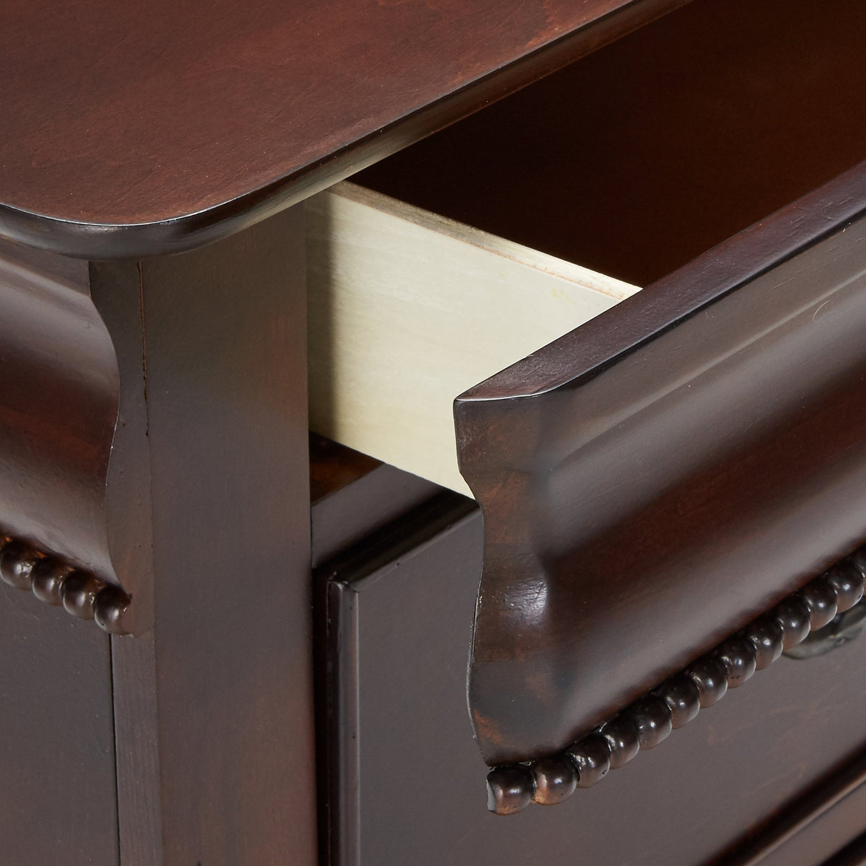 2-Drawer Wood California King Nightstand, Cherry