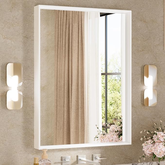 Oil Rubbed Bronze Rounded Rectangle Bathroom Mirror