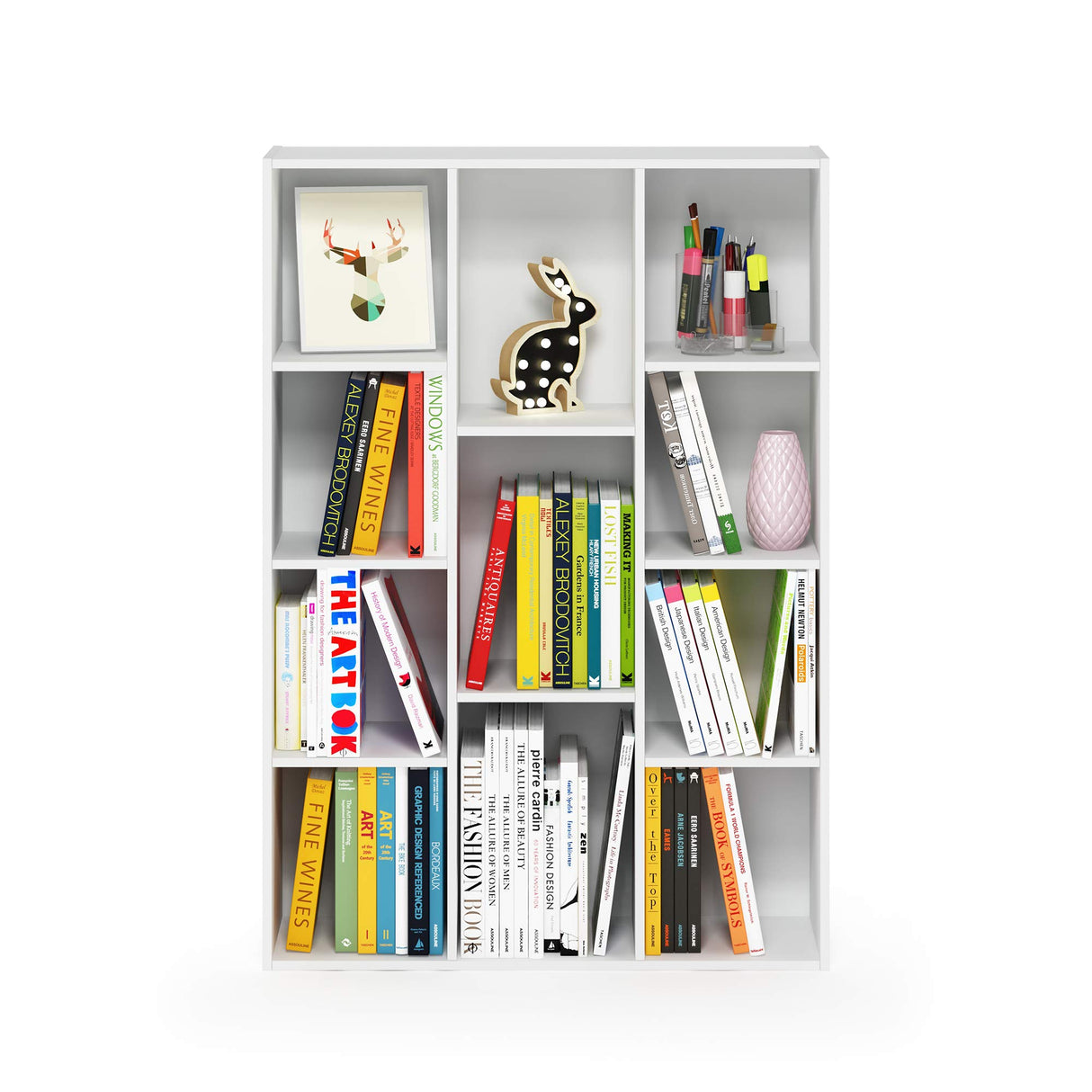 Luder Bookcase / Book / Storage , 11-Cube, White