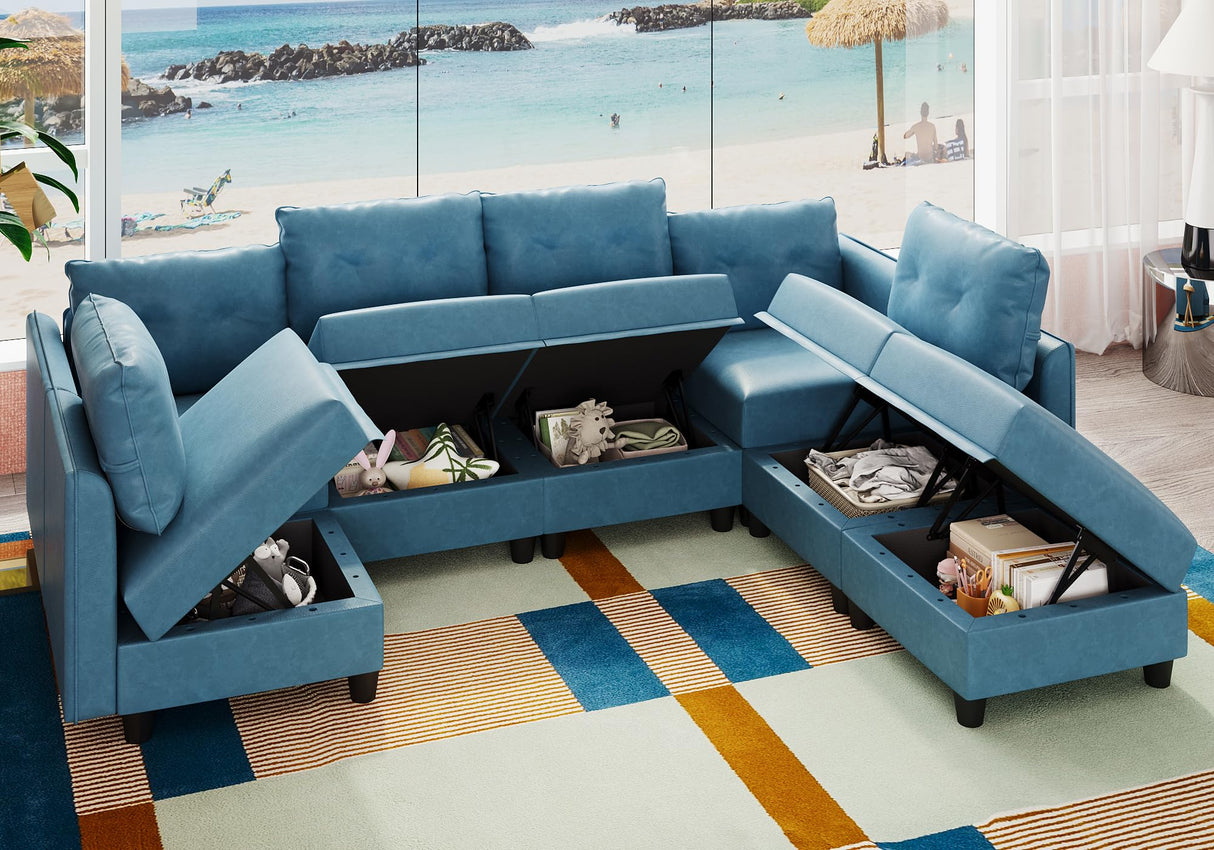 Modular Sectional Sofa, Convertible U Shaped Sectional