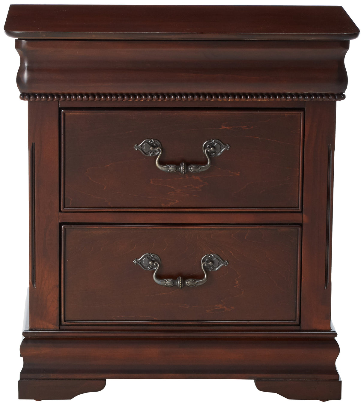 2-Drawer Wood California King Nightstand, Cherry