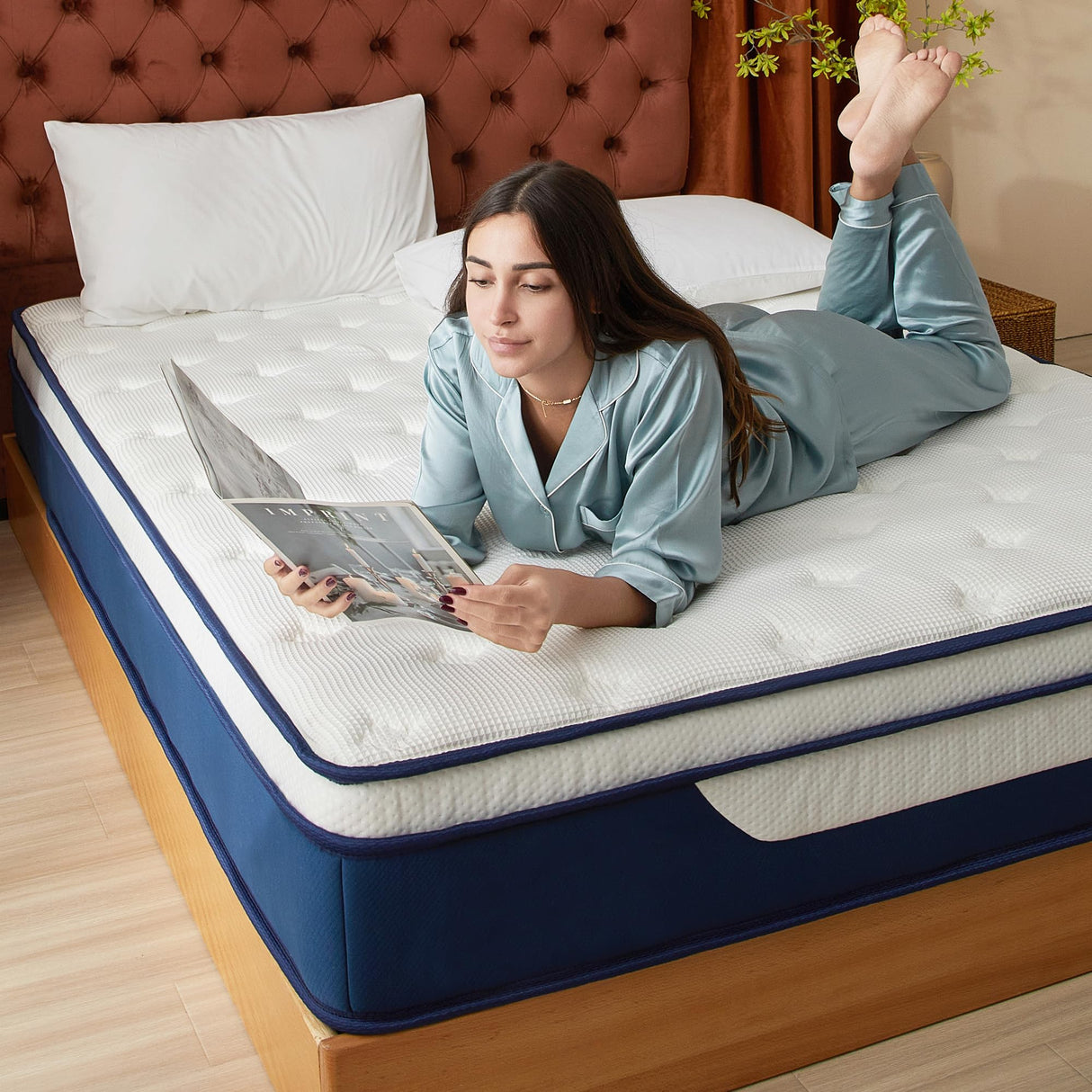 Queen Mattress 10 Inch, Hybrid Mattress in a Box with Gel Memory Foam Mattress