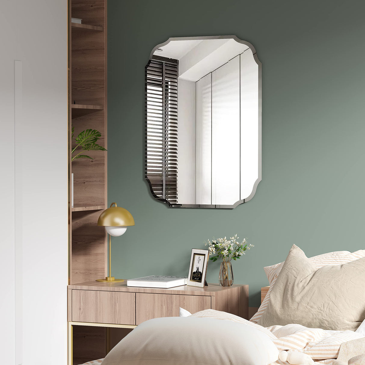 Mirror-Beveled Edge Frameless Mirror for Bathroom