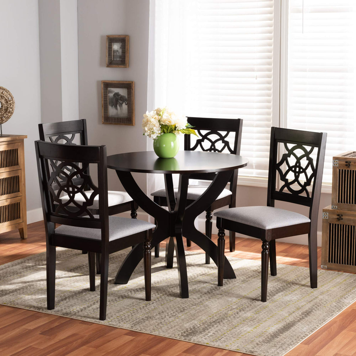 Dining Sets, Grey/dark brown