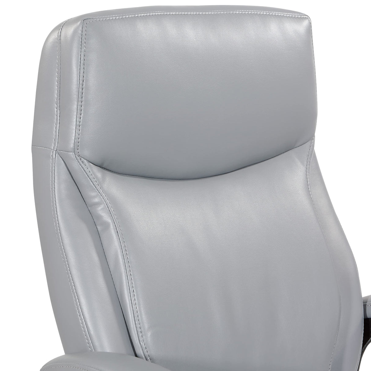 Executive High Back Bonded Leather Office Chair with Thick Padded Seat, Locking Tilt Control, and Nylon Loop Arms, Charcoal