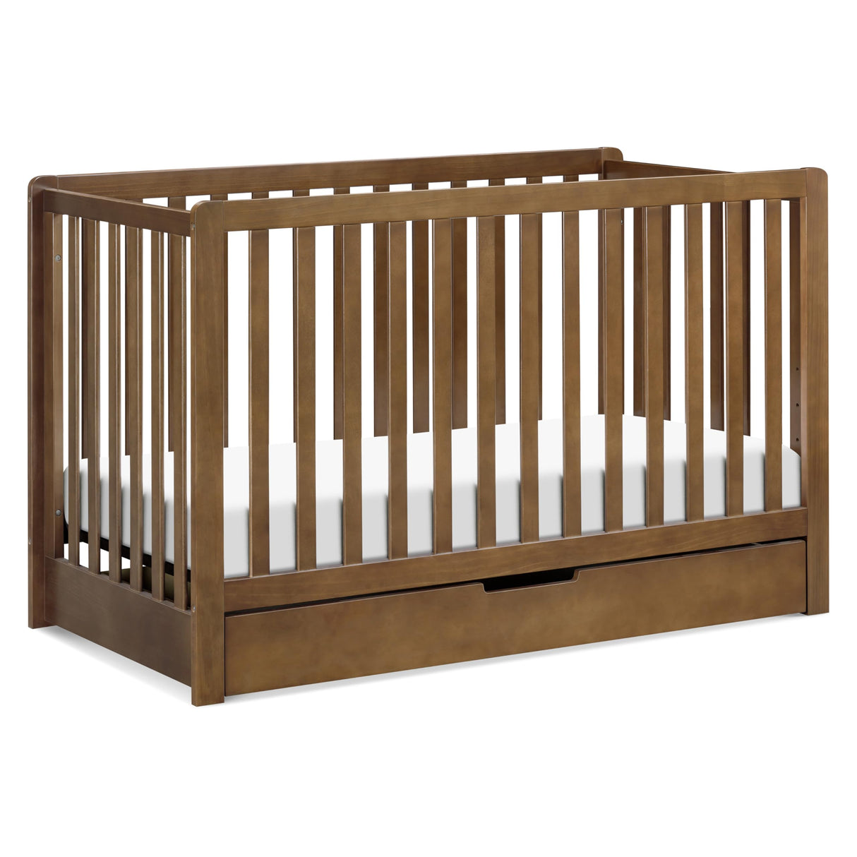 Carter's by DaVinci Colby 4-in-1 Convertible Crib with Trundle Drawer in Walnut
