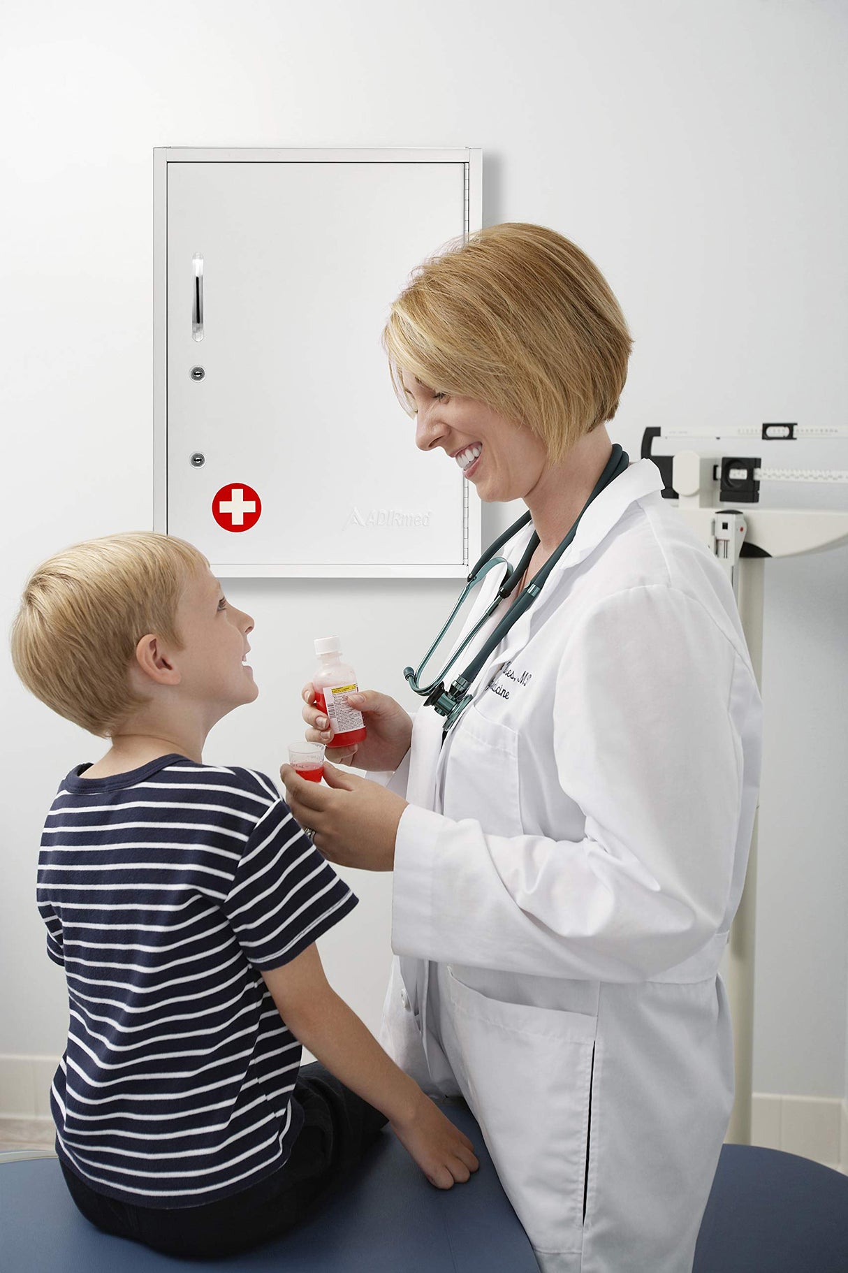 Wall-Mounted Locking Medication Cabinet – Secure Metal Medicine Storage