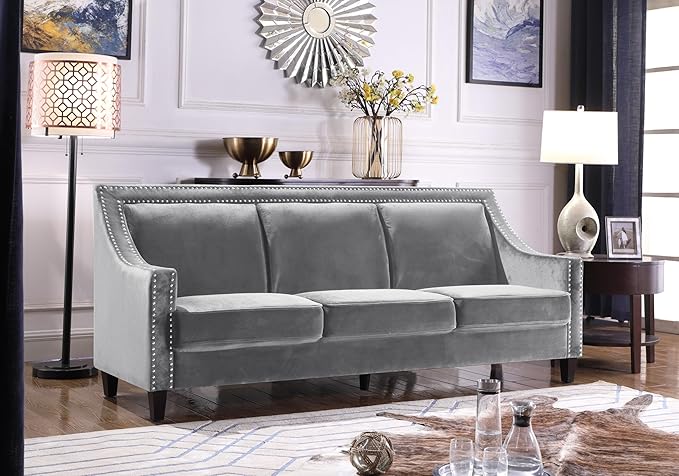 Camren Accent Club Chair Velvet Upholstered Swoop Arm Silver Nailhead Trim Espresso