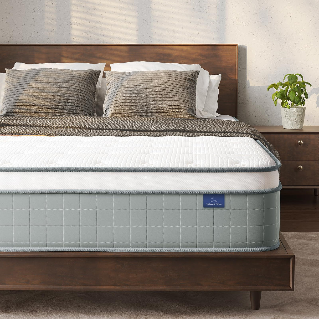 Queen Mattresses, 10 Inch Innerspring Hybrid Queen Size Mattress