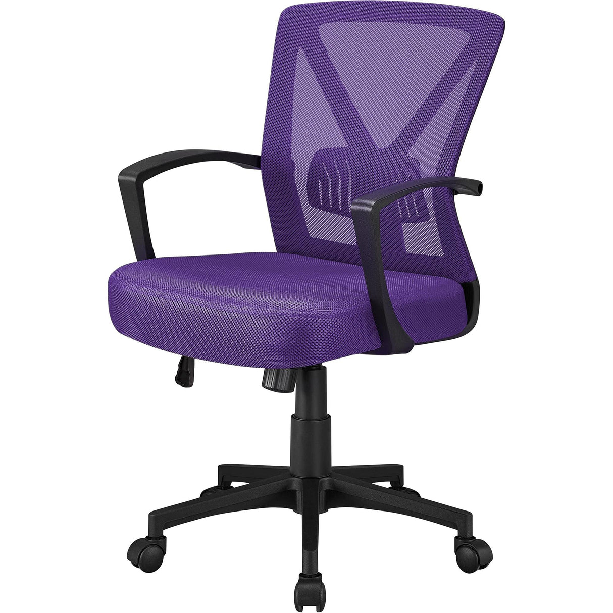 Office Chair Ergonomic Desk Chair Mid-Back Mesh Swivel Computer Chair Lumbar Support
