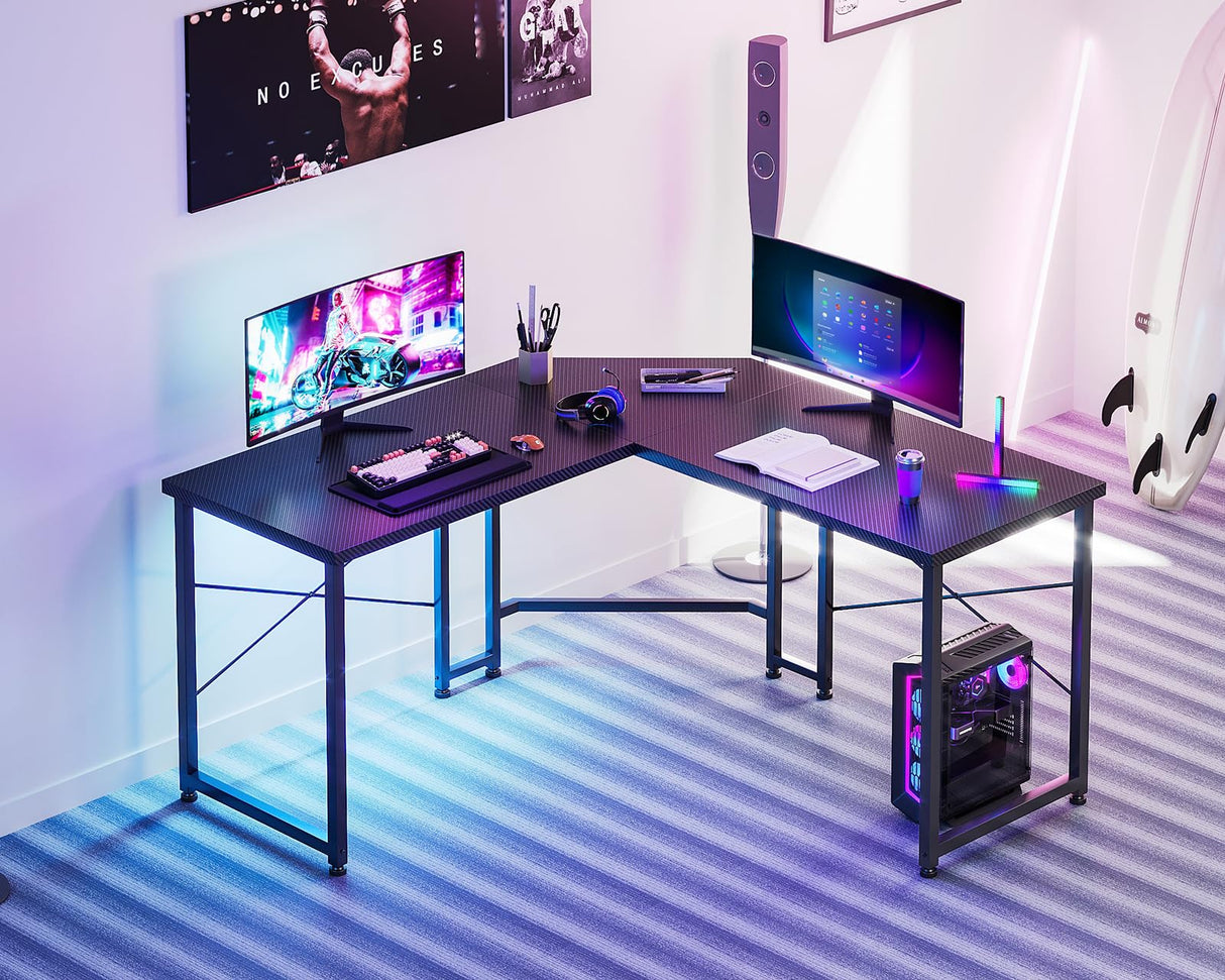 L Shaped Gaming Desk, Corner Desk Gaming Table for Home Office