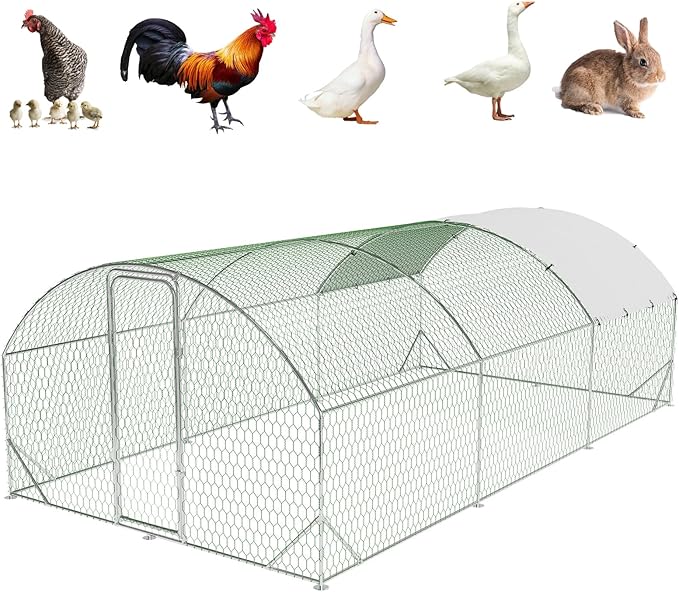 HawkGuard Chicken Coop with UV Cover & Rust-Proof Frame